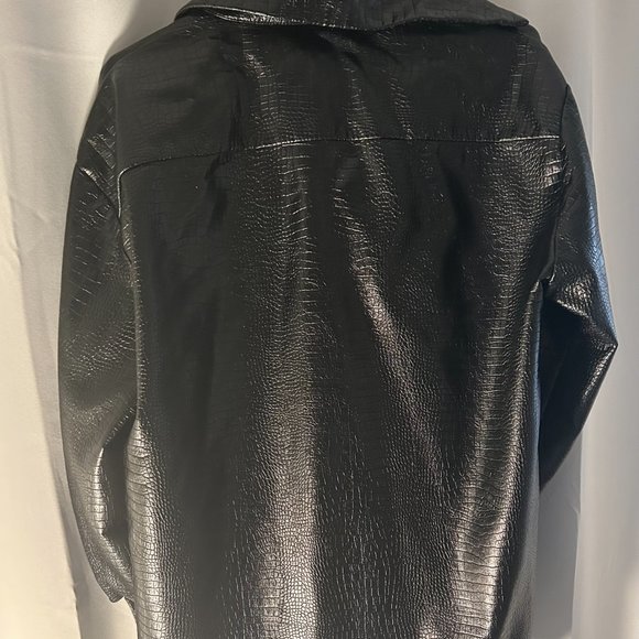 Zara Faux Crocodile Leather Shacket - Picture 2 of 3
